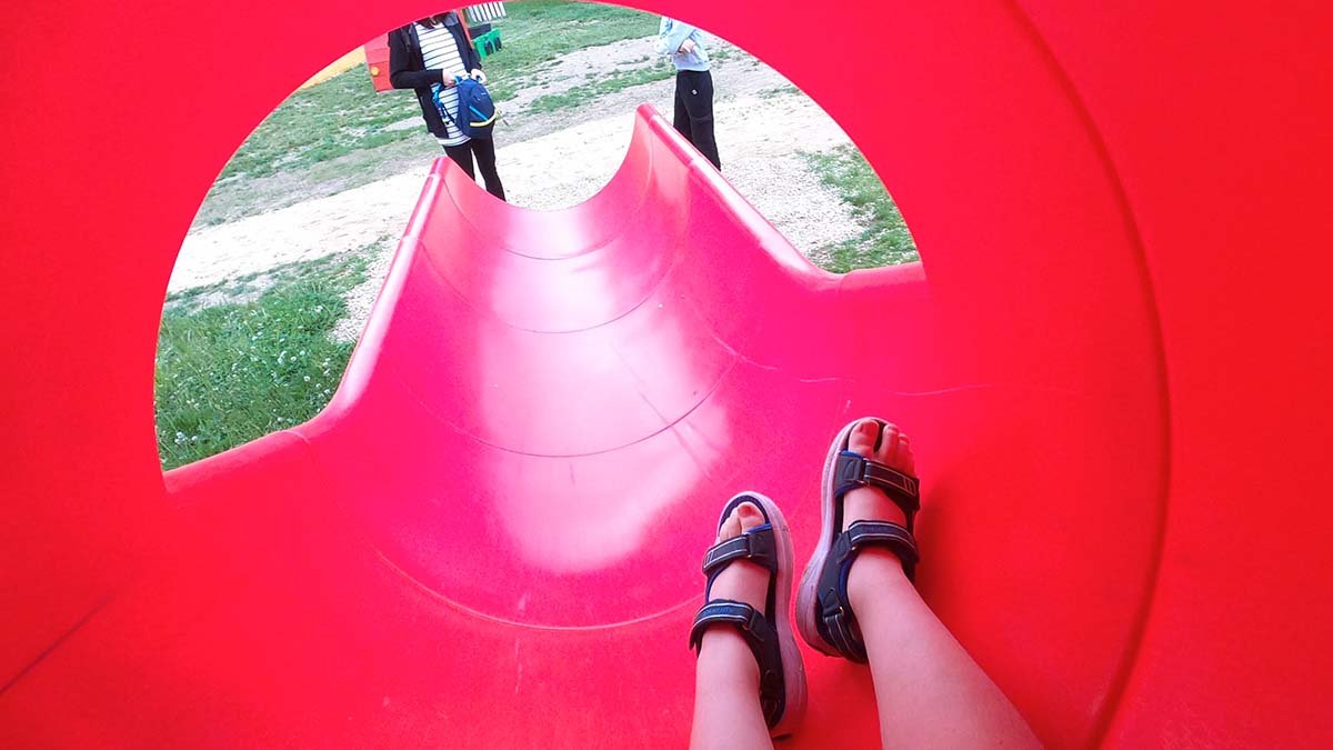 Znojmo Nova Zábavní park pro děti Lanové centrum s tobogánem